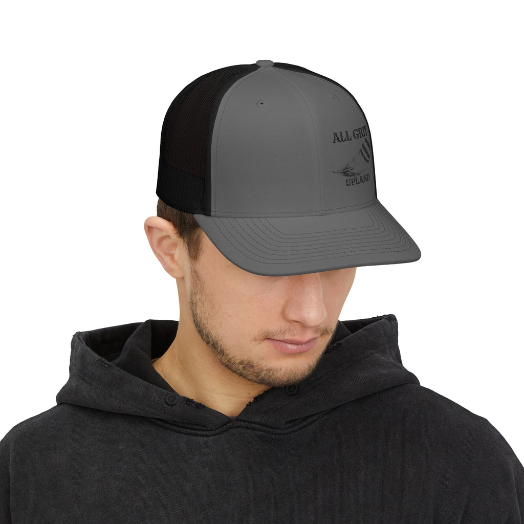 All Grit Upland Trucker Cap — Bar Feather Logo