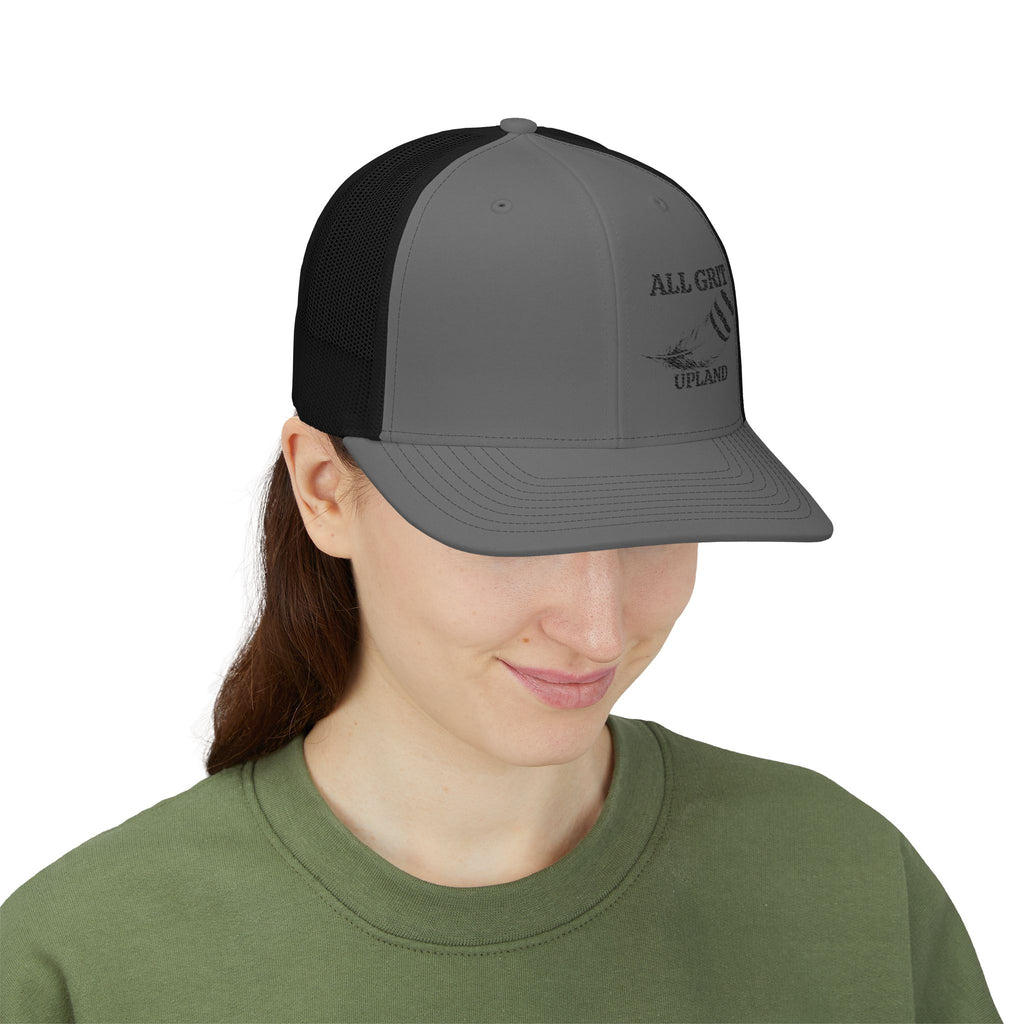All Grit Upland Trucker Cap — Bar Feather Logo