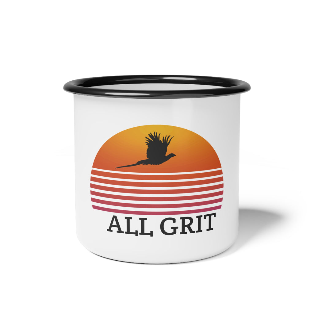 Retro All Grit Enamel Camp Cup - Adventure Ready!