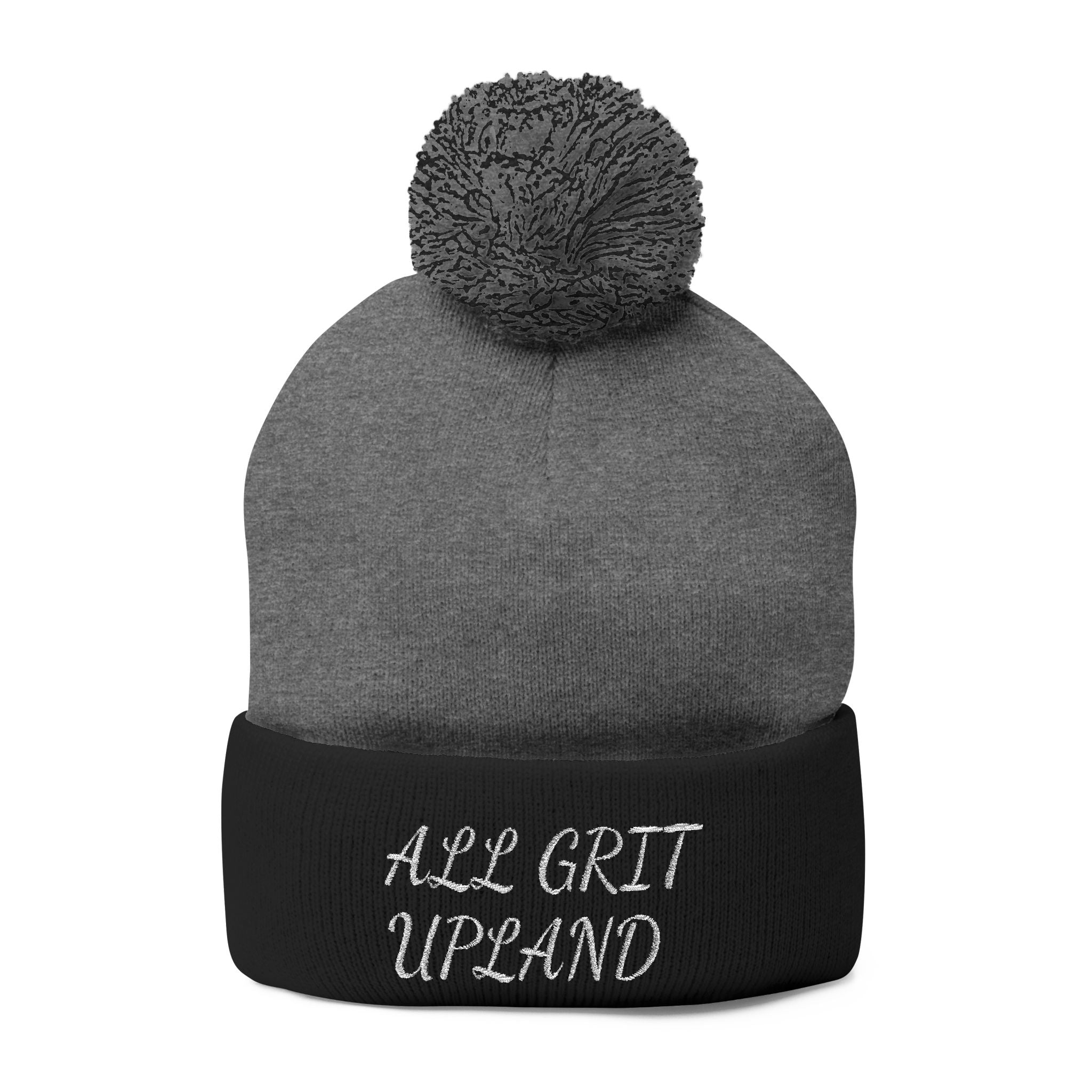 Embroidered Pom-Pom Knit Cap - All Grit Upland