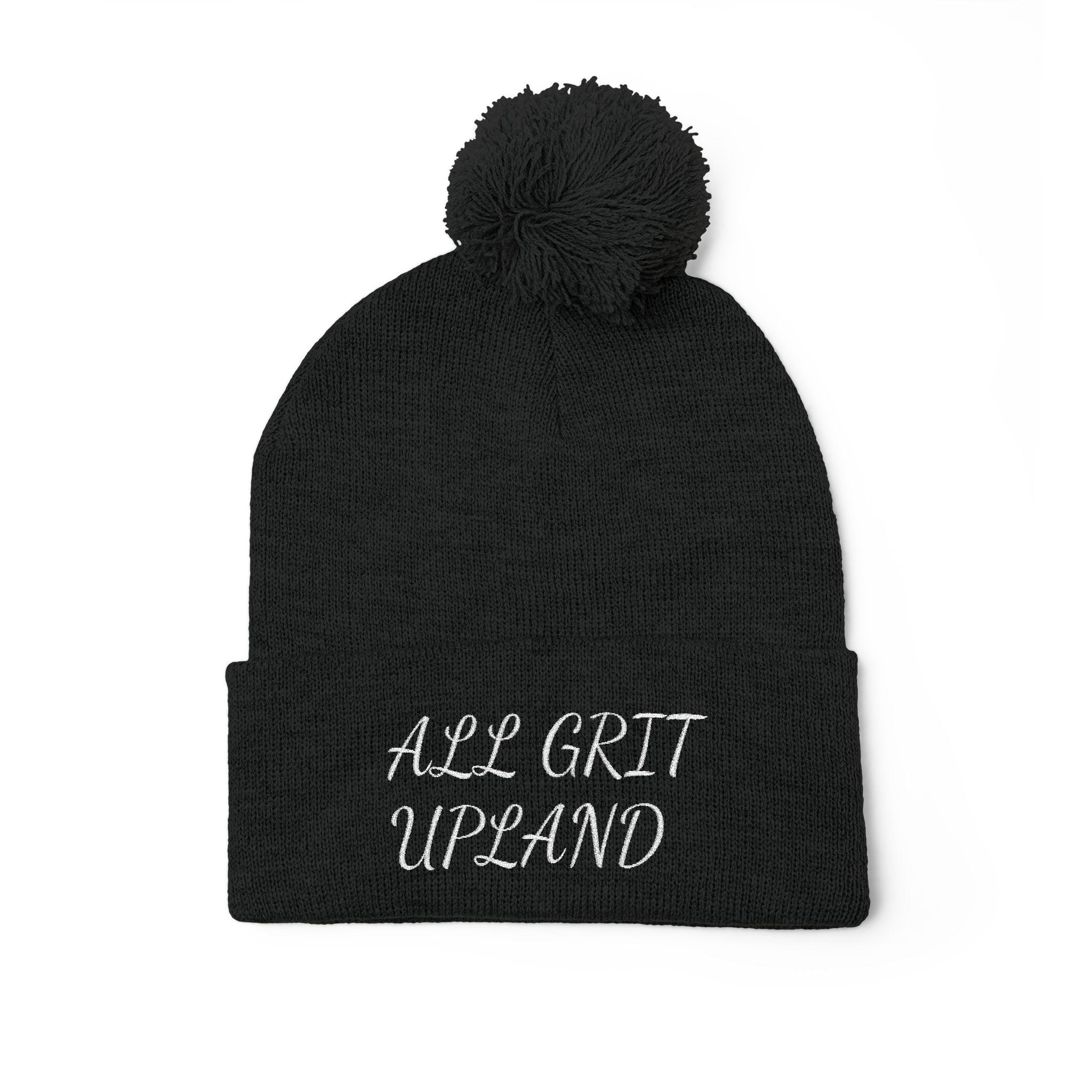 Embroidered Pom-Pom Knit Cap - All Grit Upland