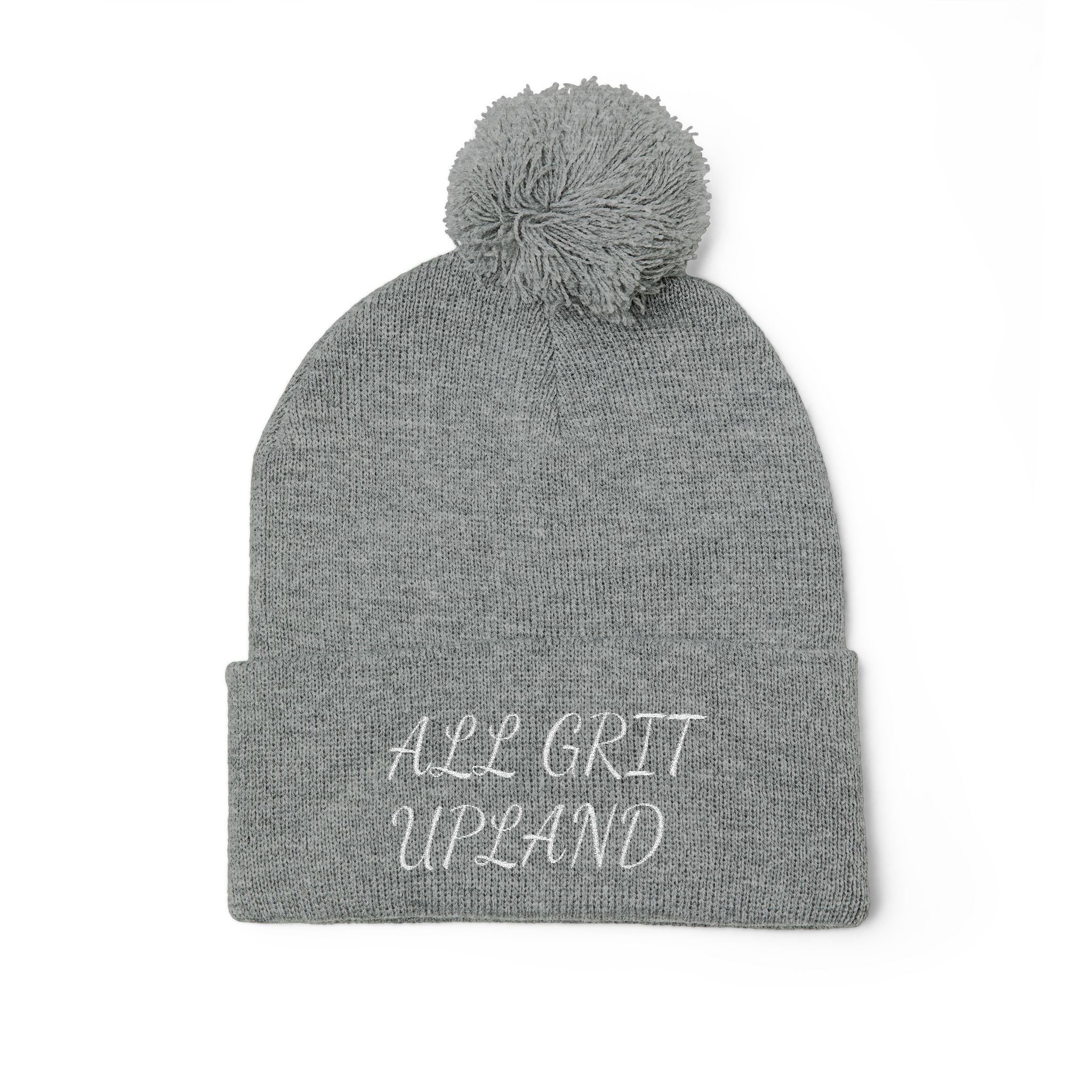 Embroidered Pom-Pom Knit Cap - All Grit Upland