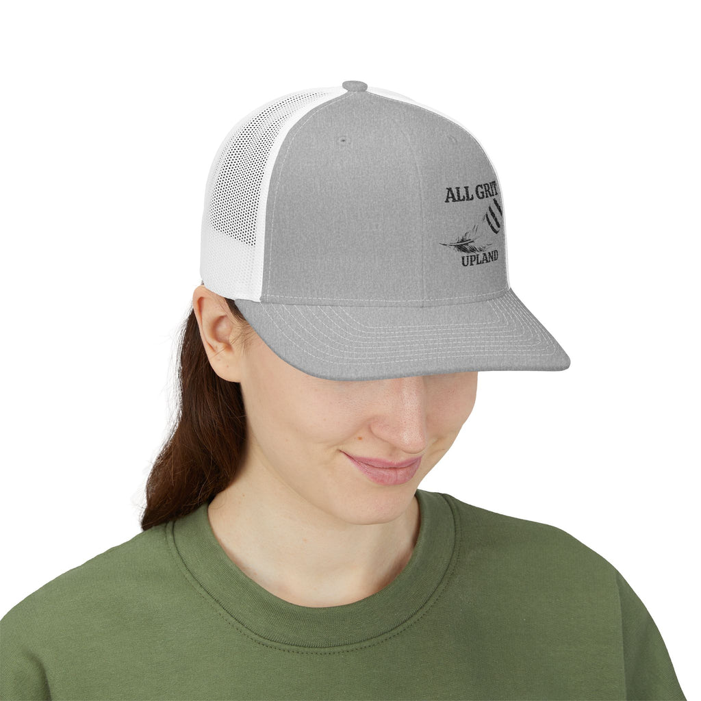 All Grit Upland Trucker Cap — Bar Feather Logo
