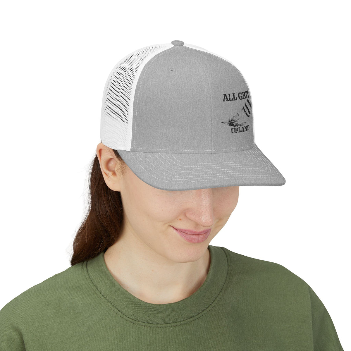 All Grit Upland Trucker Cap — Bar Feather Logo