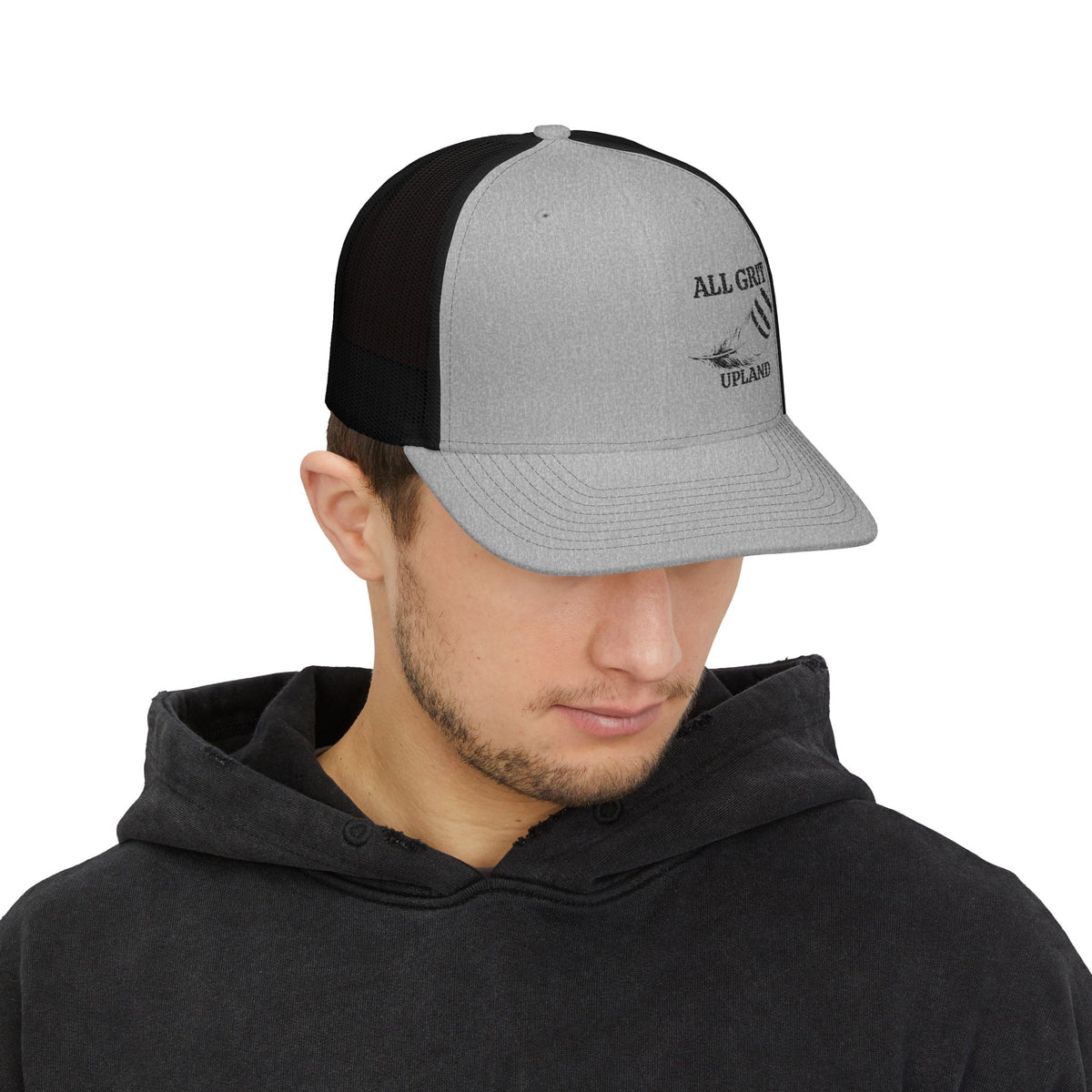 All Grit Upland Trucker Cap — Bar Feather Logo
