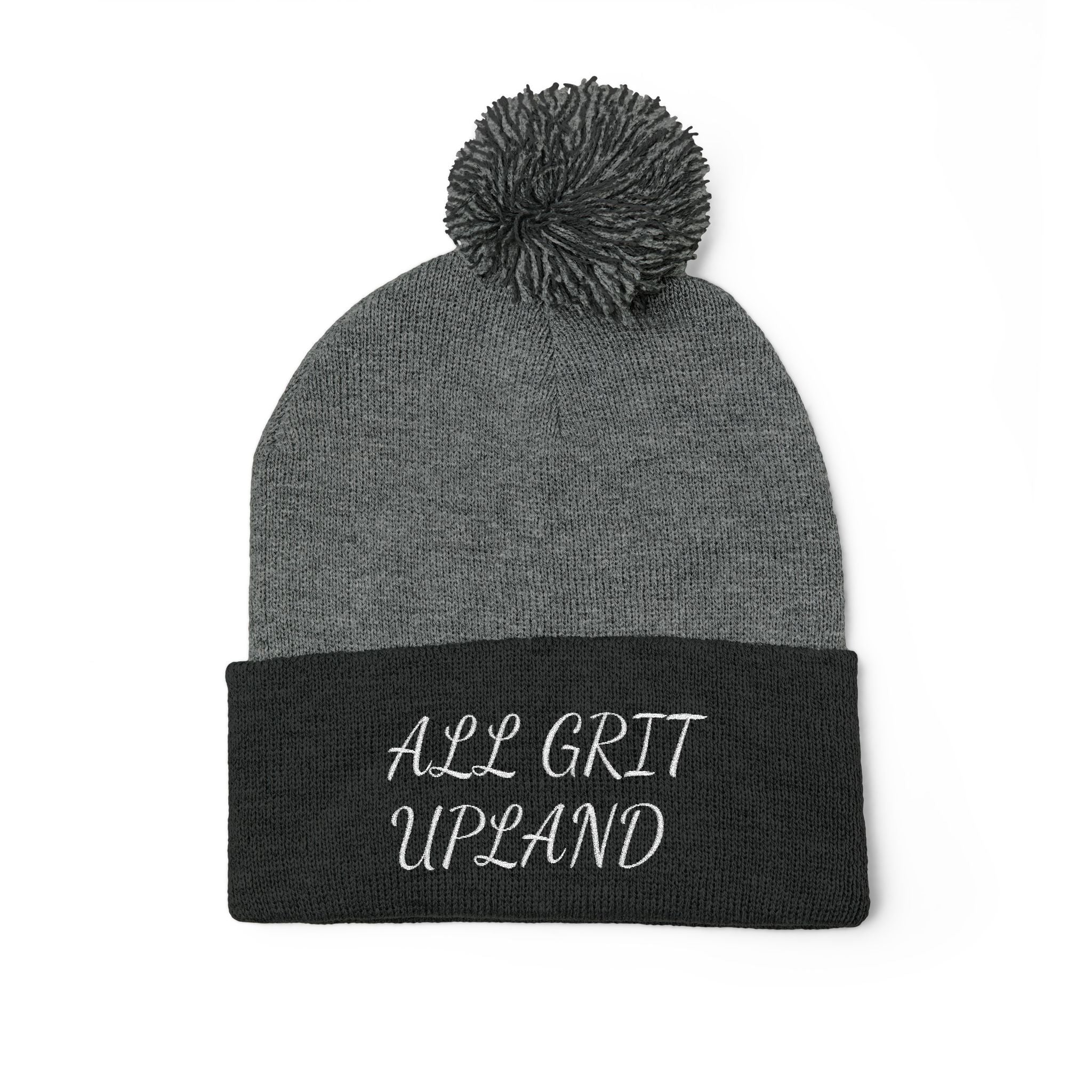 Embroidered Pom-Pom Knit Cap - All Grit Upland