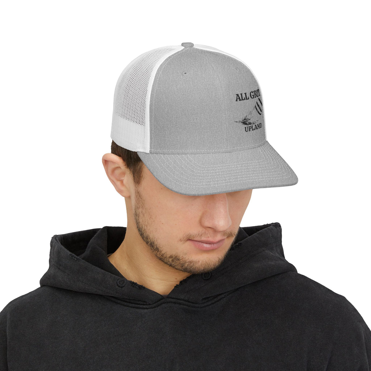All Grit Upland Trucker Cap — Bar Feather Logo