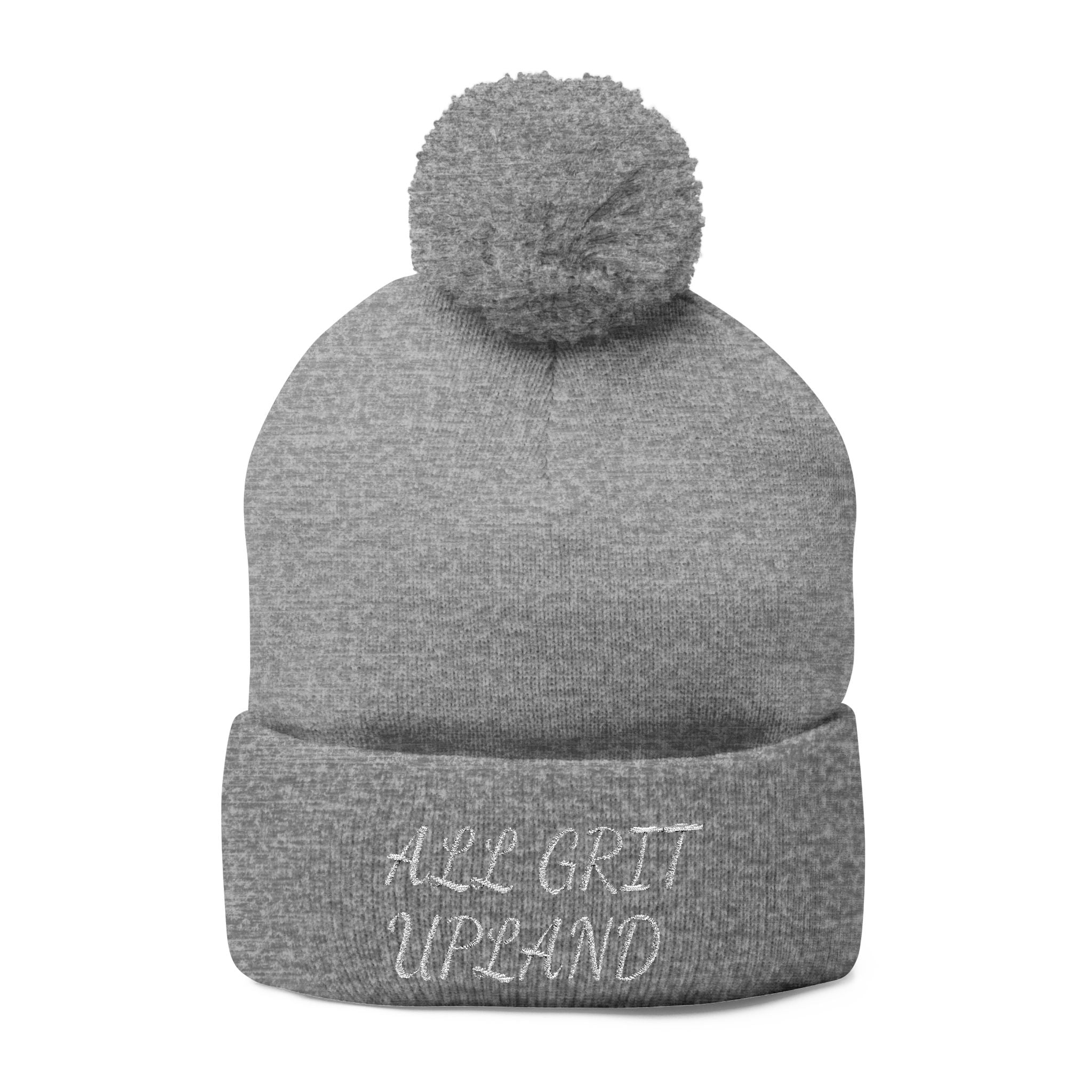 Embroidered Pom-Pom Knit Cap - All Grit Upland