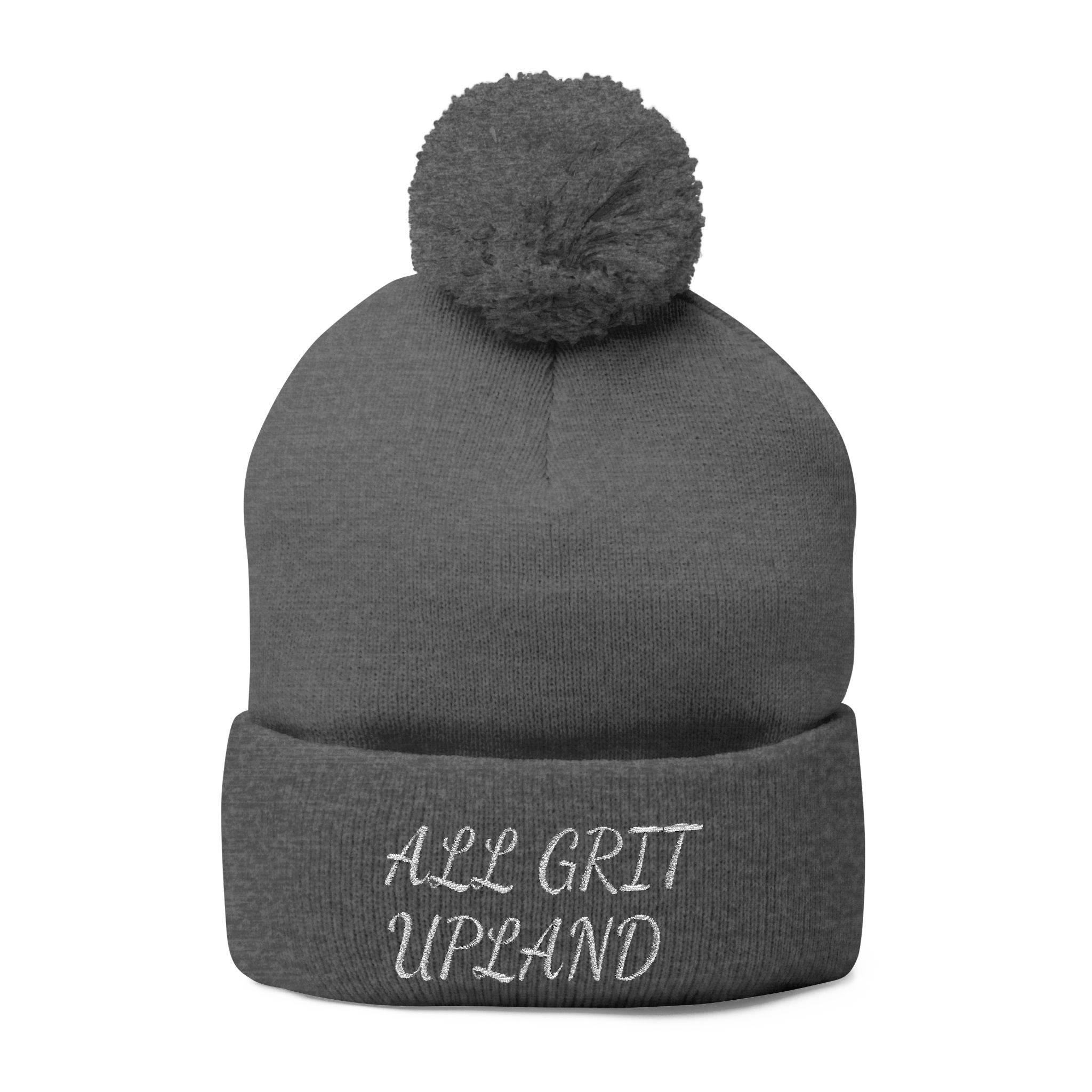 Embroidered Pom-Pom Knit Cap - All Grit Upland