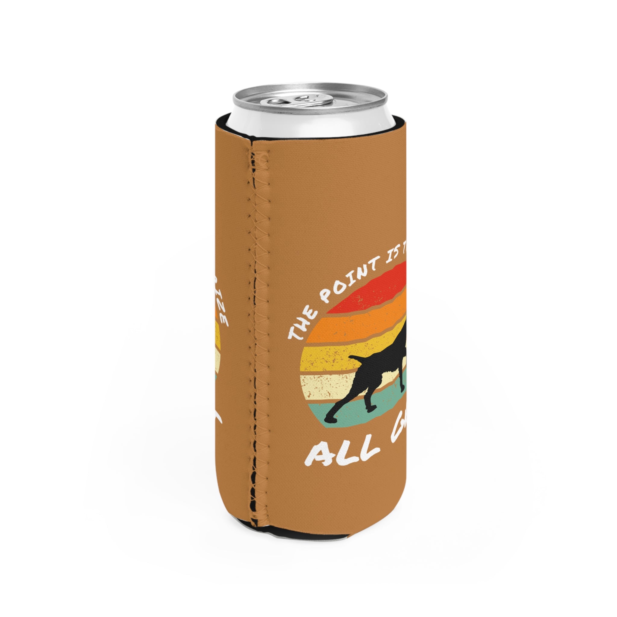 Slim Can Cooler — The Perfect Point Keeper- Light Brown