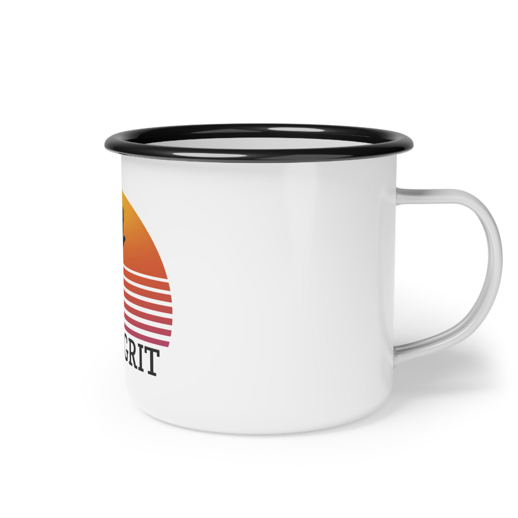 Retro All Grit Enamel Camp Cup - Adventure Ready!