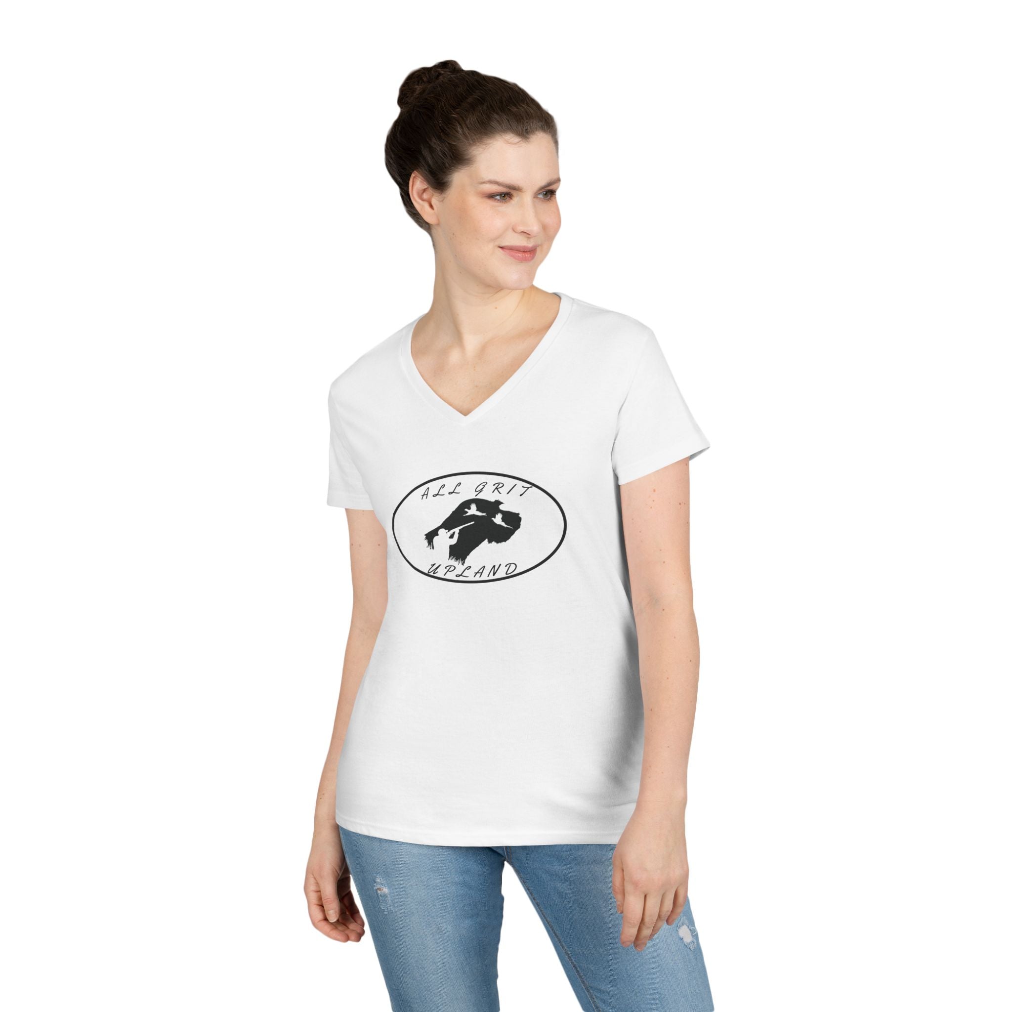 Stylish V-Neck T-Shirt with Alluring Design