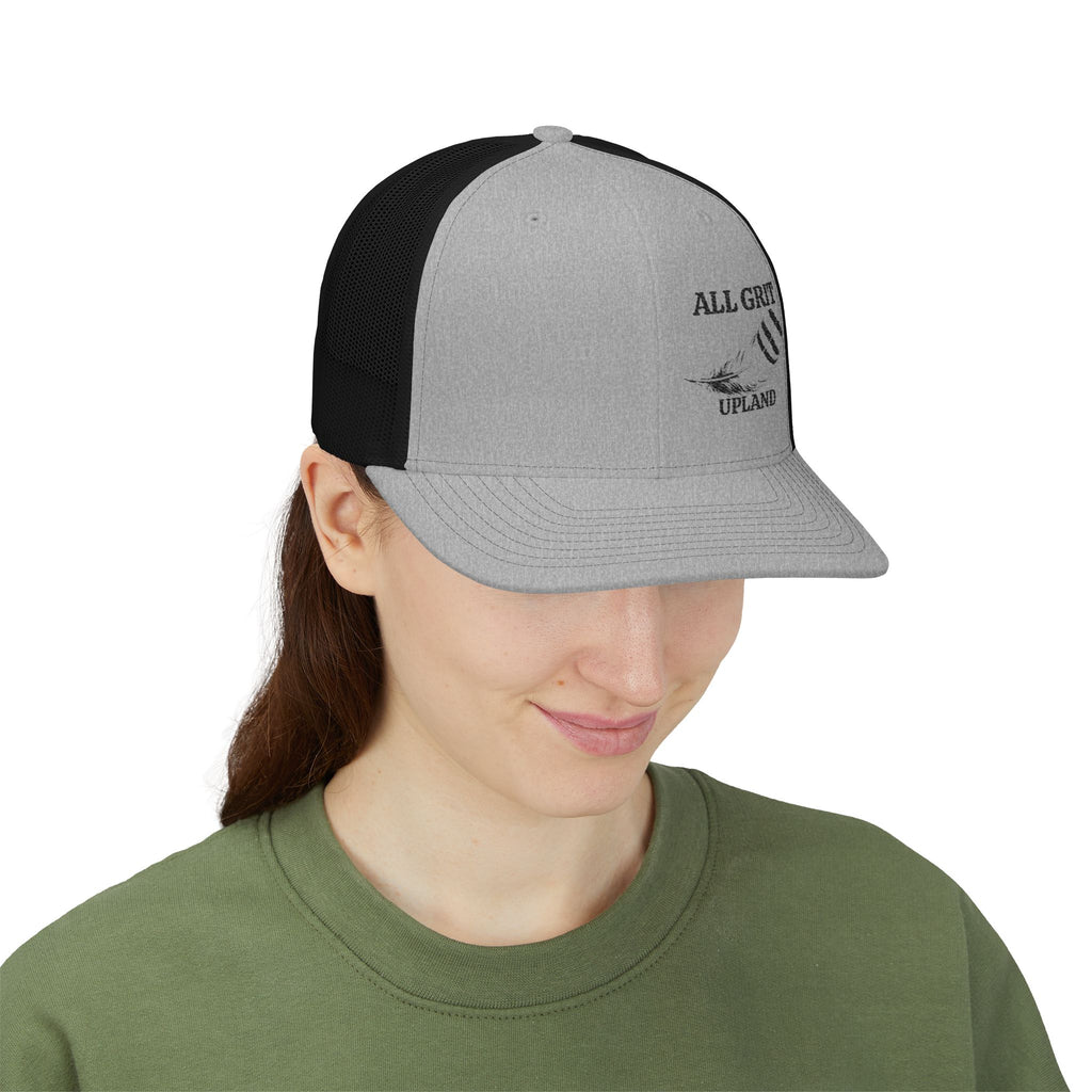 All Grit Upland Trucker Cap — Bar Feather Logo