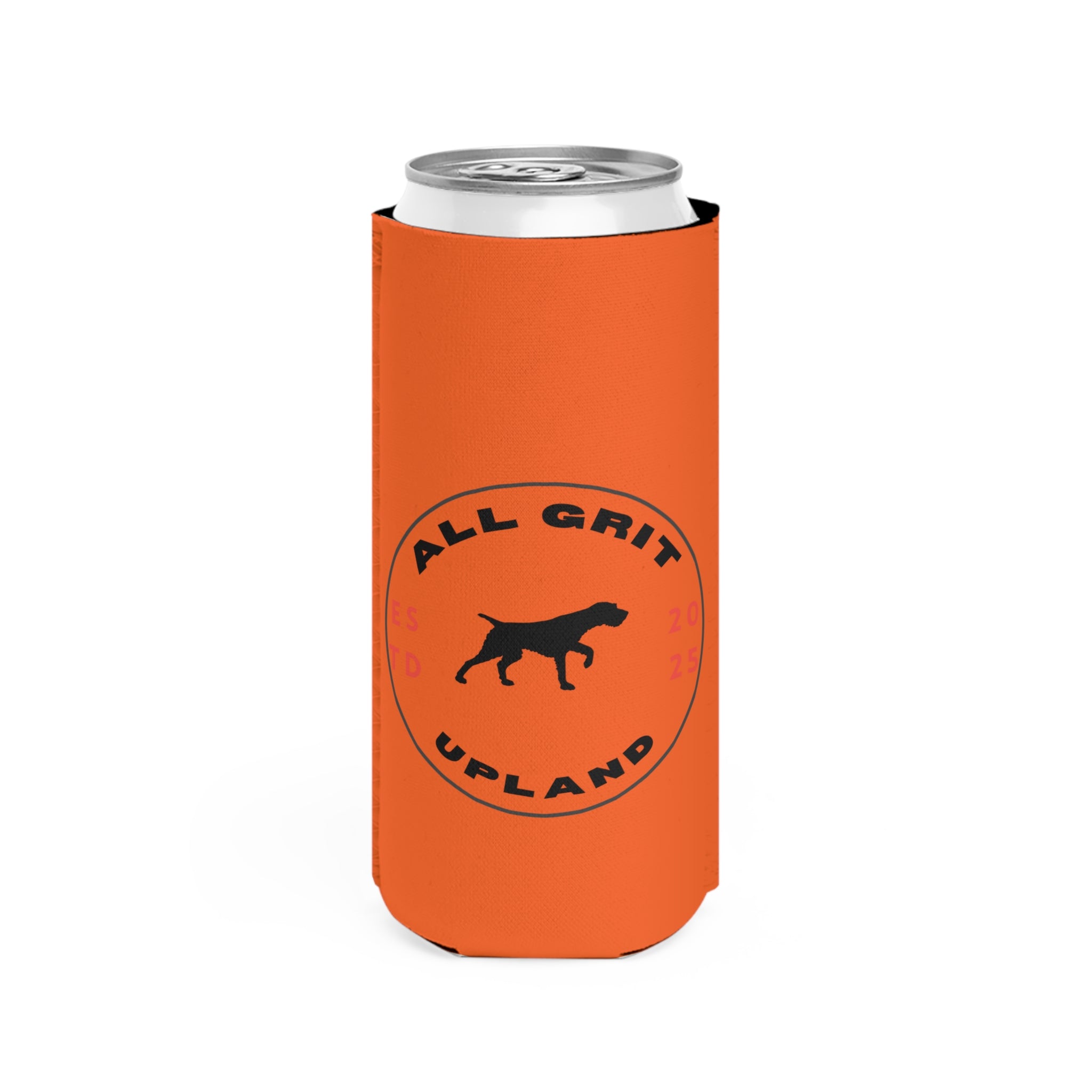 Slim Can Cooler — "Hunt Hard, Train True, Live Upland" Koozie!