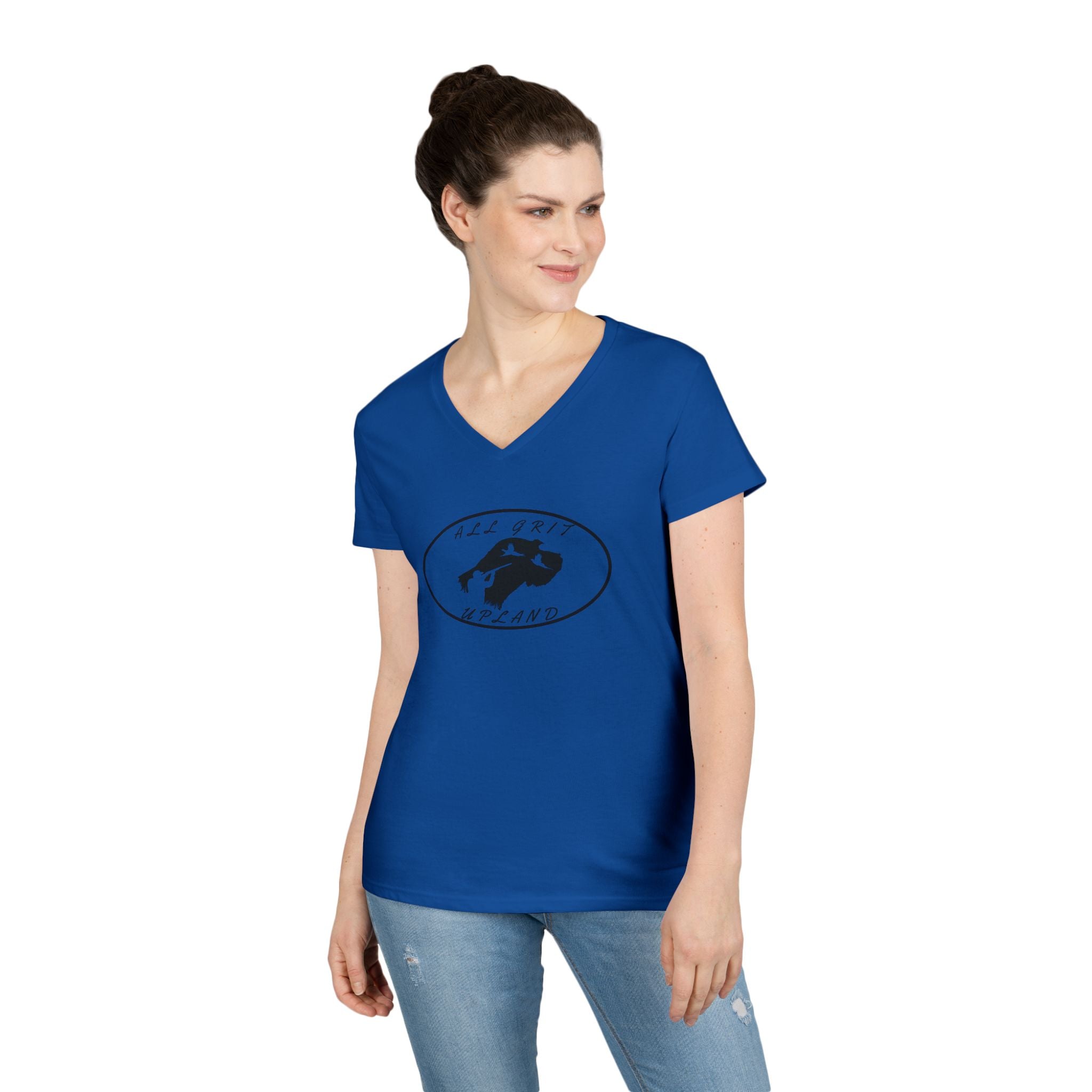 Stylish V-Neck T-Shirt with Alluring Design