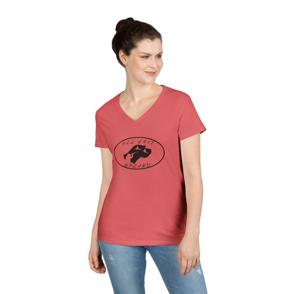 Stylish V-Neck T-Shirt with Alluring Design