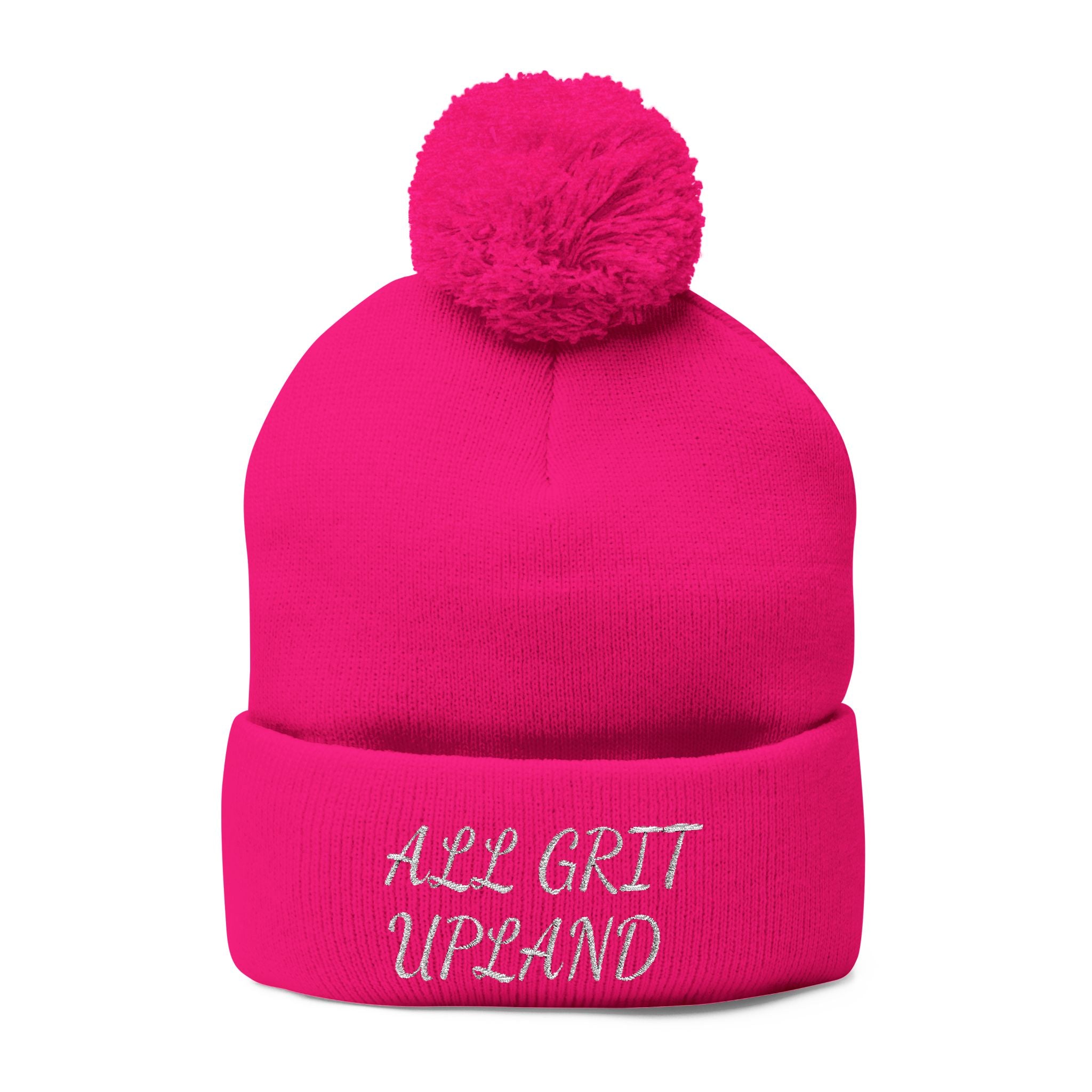 Embroidered Pom-Pom Knit Cap - All Grit Upland