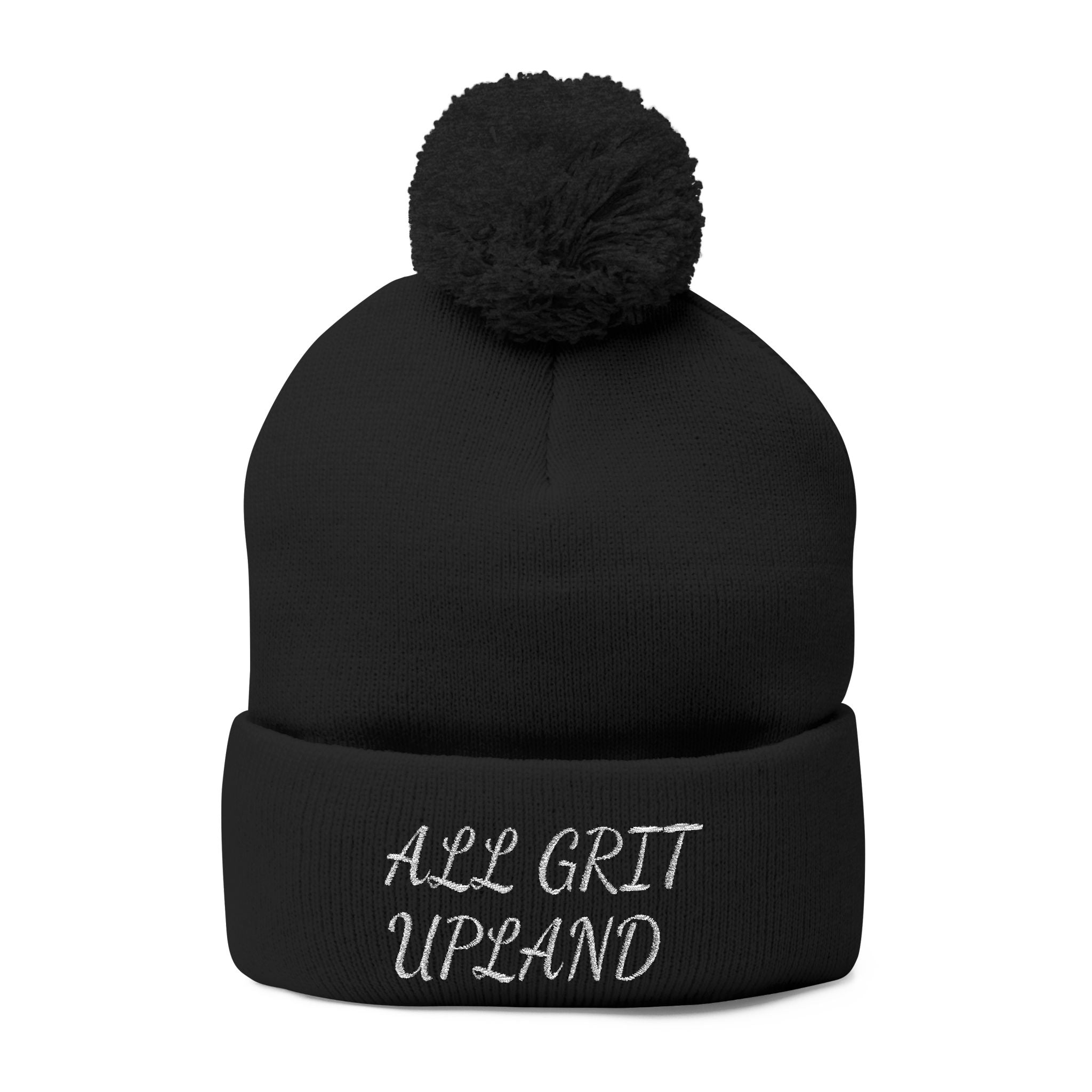 Embroidered Pom-Pom Knit Cap - All Grit Upland