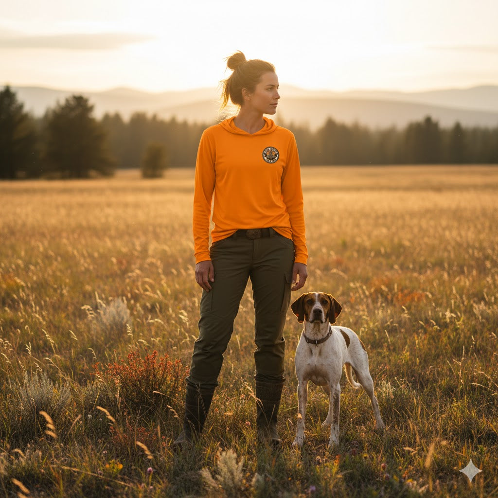 High Desert Blaze Orange Hooded Long Sleeve