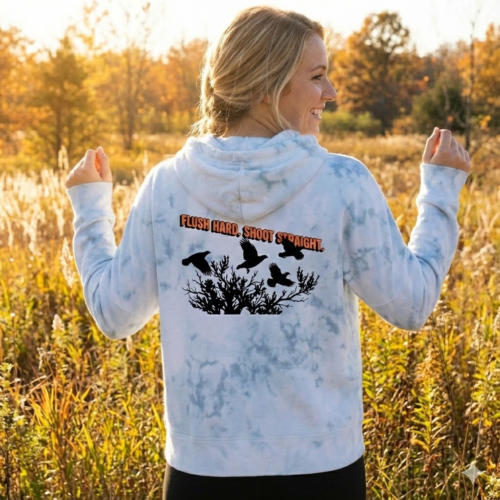 Retro Chukar Ladie's Crop Hoodie