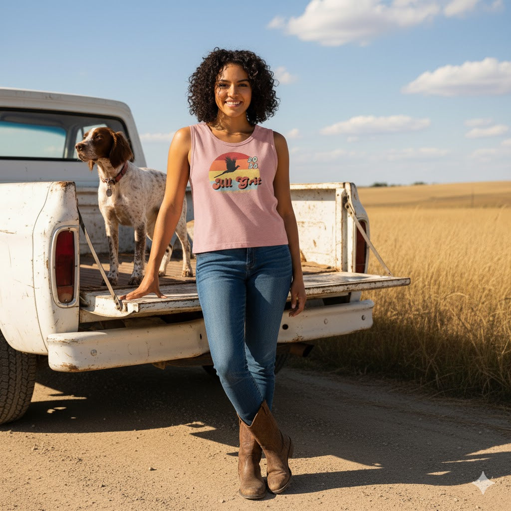 Summer Heat, Upland Heart Cropped Tank