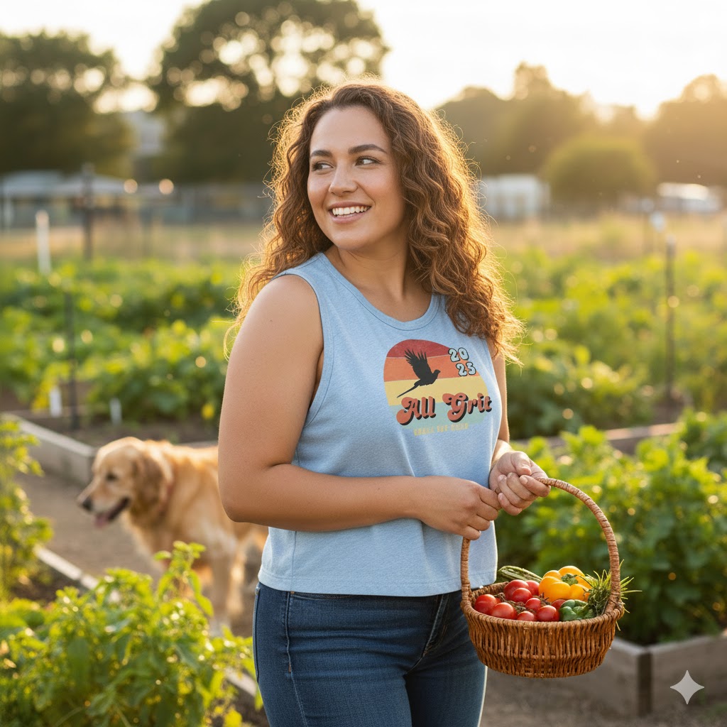 Summer Heat, Upland Heart Cropped Tank