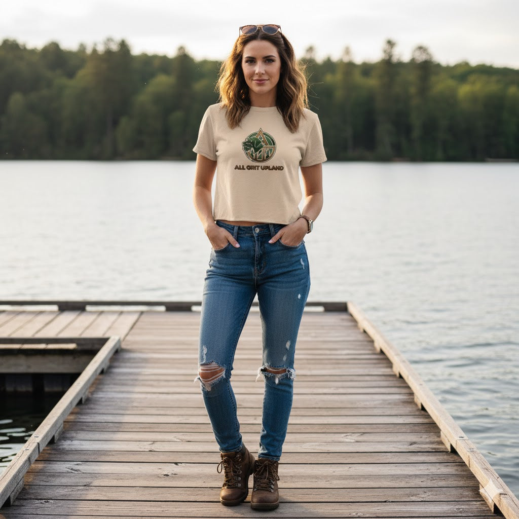 Unleash Your Wild Side with the All Grit Upland Crop Tee!