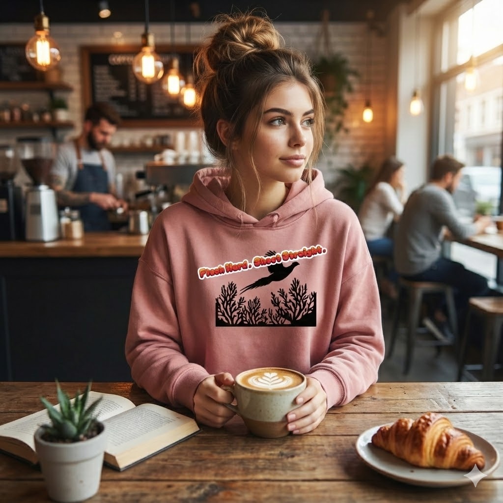 "Flush Hard" Ladie's Crop Hoodie